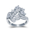 Messi Fine Jewelry Rings 18K White Gold Round  Shape Cut Lab Diamond Engagement Ring for Women