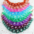Wholesale Personalized Long Link Necklace Transparent Colored Acrylic Big Chunky Chain Choker Collar Necklace Women Jewelry