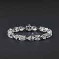 Luxury 18k Gold Plated Diamond Sterling Silver Tennis Bracelet for Women Jewelry