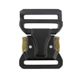 40mm Original Manufacturers Camouflage Apparel Accessories Matte Black Tactical Metal Belt Buckle With Large Button