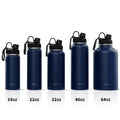 Outdoor 32oz 40oz Double Wall Vacuum Insulated Sport Stainless Steel Water Bottle With OEM Custom Lids