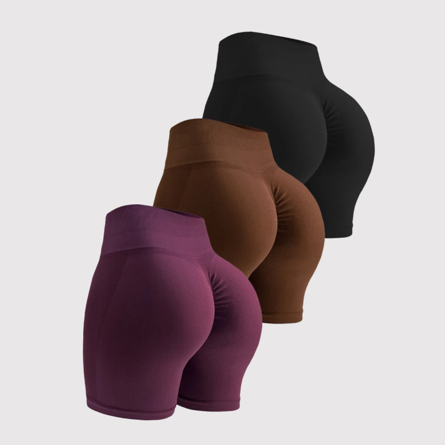 Free Sampling Seamless Gym Wear Fitness Yoga Shorts Custom Logo Seamless Scrunch Butt Shorts for Women