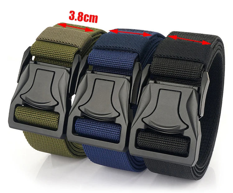 Fast Shipping Wholesale Quick Release Nylon Webbing Belt Tactical Stretch Belt Elastic Woven Belt