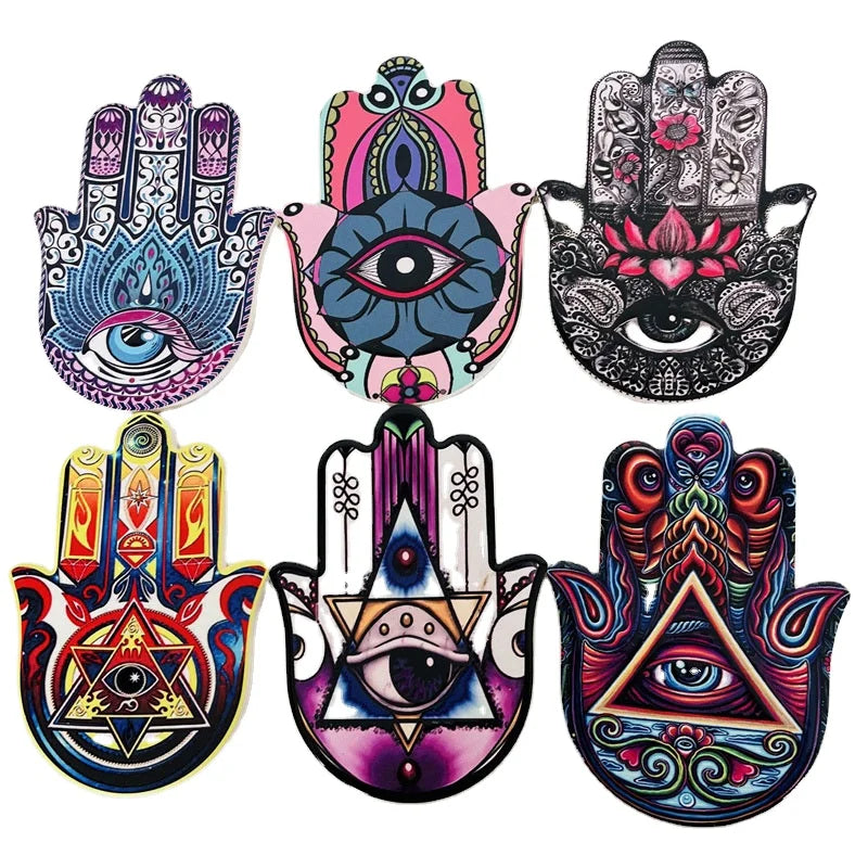 Wholesale  Ceramic coaster Hand Shaped Print Design Ceramic Bottle Cup Coaster With Cork Back