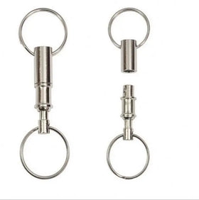 Removable Quick Release Keychain Pull Apart Keychain Accessory Split Key Ring Double Heads Detachable Metal Key Chain Pull Apart