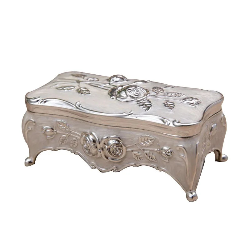 Metal Handicrafts Wedding  Luxury Jewelry Box High Grade Exquisite Necklace Box Earring Box Packing Wholesale