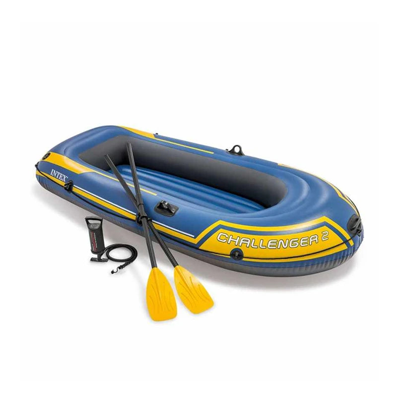 B07 Intex 68367 CHALLENGER Inflatable Quick-fill Boats Fishing Raft 2 People Rafting Kayak with Plastic Paddles&pump