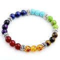 Hot Sale Stone Bracelet  8mm Natural Stone 7 Chakras Bracelet Energy Men Bracelet