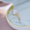 R1094 10-11mm Natural Freshwater Pearl Ring Accessory 925 Sterling Silver Adjustable Size Engagement Jewelry Ring for Women
