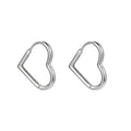 Love 925 Sterling Silver Earrings Set CZ Heart Shaped Hoops Huggies for Women Fine Jewelry Valentines Day Gift Wholesale