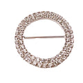 Wholesale Customized Good Quality Custom Golden Aluminum Buckles with Rings and Rhinestones Nickel-Free
