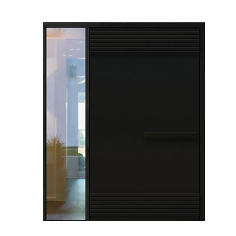 Modern Entrance Door Custom Size Luxury Wooden Entry Pivot Front Door Wood Entrance Entry