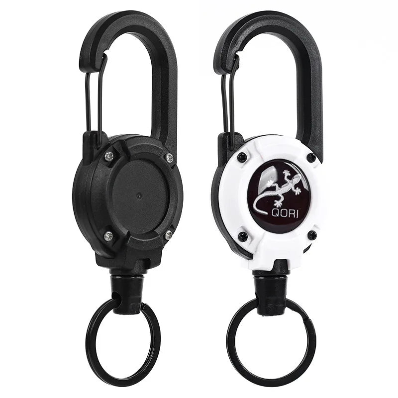 Wholesale Outdoor Sport Retractable Keychain ID Badge Reel Multi Functional Bottle Holder Custom Carabiner