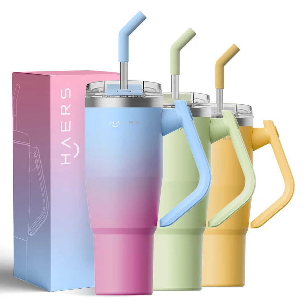 Customized Logo Tumbler Cup Stainless Steel with Powder Coated Colors Vacuum Insulated Tumbler Bulk in Stock