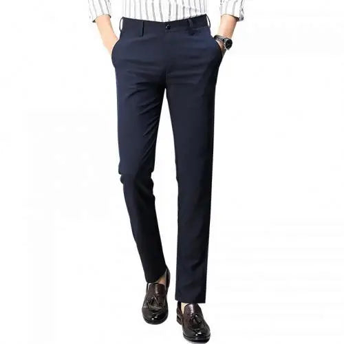 2025 New Fashion Suit Trousers Mens Polyester Men Pants Flexible
