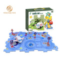 Kids Preschool Educational Gift Adventure Spacewalk Background DIY Assemble Electric Rail Vehicle Toy Train Puzzle Car Track