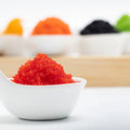 Frozen Sashimi Grade Flying Fish Eggs (Roe) Ready to Eat HACCP/HALAL Certified BQF Processed in Bag & Box Packaging