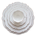 Irregular White Rectang Ceramic Dinner Gold square Bone China Plates Sets Lemon Dinnerware Full Porcelain Tableware for Weddings