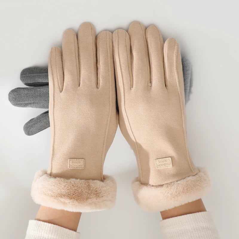 Private Label Customized Full Finger Thermal Breathable for Women Bike Riding Winter Fashion Gloves
