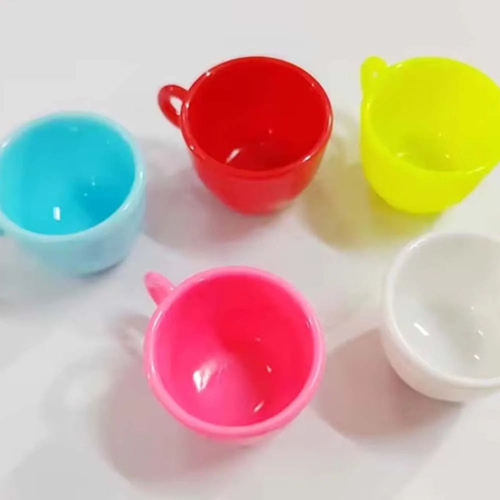 Colorful 3D Coffee Cup Mug Doll House Miniature Diy  Kawaii Drink Cup Pendants Ornaments for Jewelry Home Part Decoration DIY