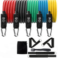 Multifunction Gym Workout 11 Pcs Rubber Elastic Fitness Bands Exercise Pull Training Bar Resistance Rubber Tube Bands