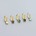 925 Sterling Silver Luxury Rainbow Zircon Drop Earrings for Women Minimalist Huggies Party Fine Jewelry Trendy Style