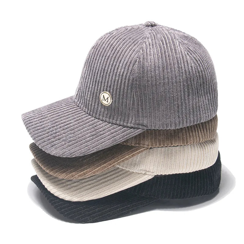 Custom Blank Wholesale Plain Winter Corduroy Baseball Cap Dad Cap With Logo