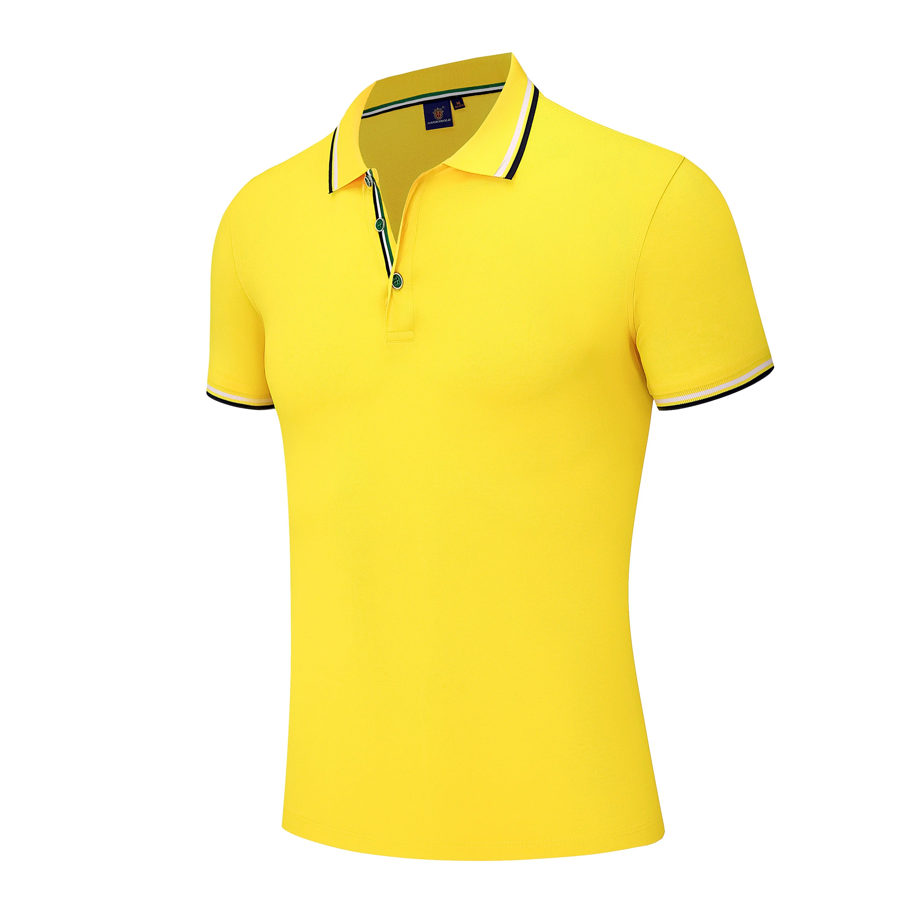 2025 Lidong Wholesale Men's Golf for Polo T-Shirts Summer Design Silk Cotton Casual Printed Solid Pattern Knitted Fabric