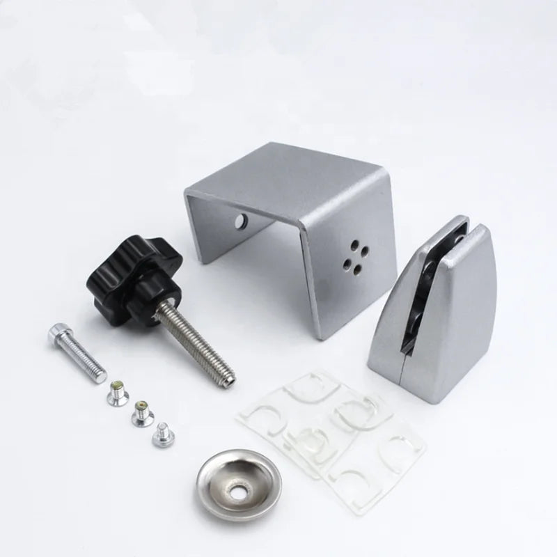 Modern Design Aluminium Accessory Screen Clamps for Desk Privacy Partition & Kitchen/Bathroom Screen Partition