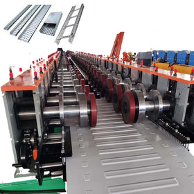 Full Automatic PPGI Glazed Tile Cable Tray Roll Forming Machine with Gear-Driven System High Productivity