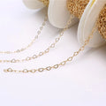 Fashion Sterling Silver Heart Bulk Chains for Jewelry Making Waterpoof 14K Gold Filled Permanent Chain