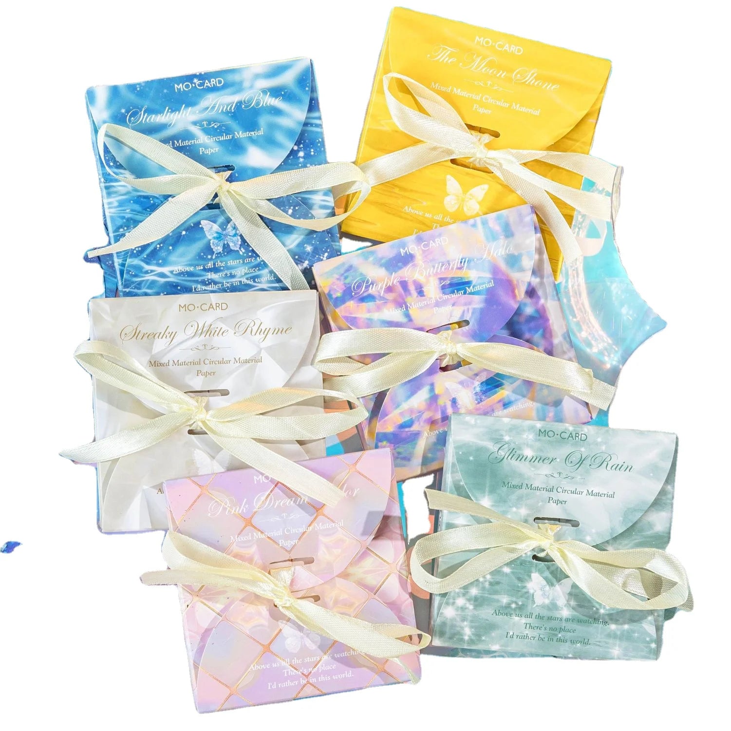 25 Sheets Per Pack Box Material Paper Paper Between the Stars Series Glitter Film Flow Handbook Decorative Material