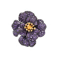 Luxury Elegance Exquisite Peony Coat Brooch Fashion Statement Dazzling Cubic Zirconia Flower Brooches for Women