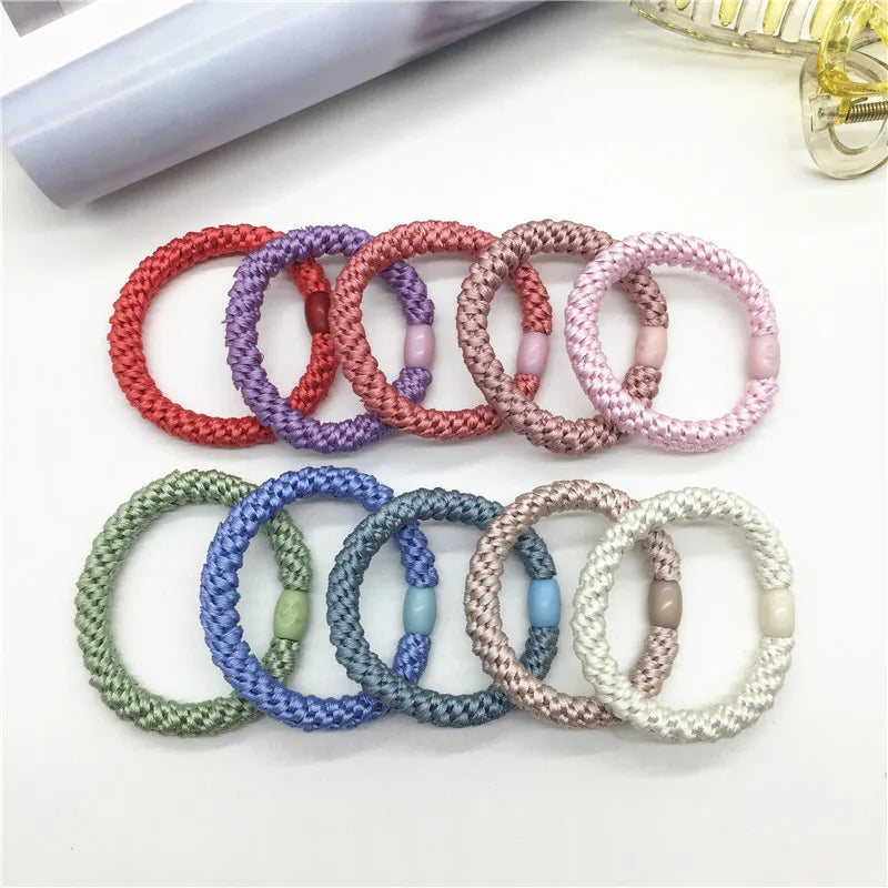 Colorful Hair Ties Elastic Hair Bands for Women Wholesale Twist Hair Ties Popular