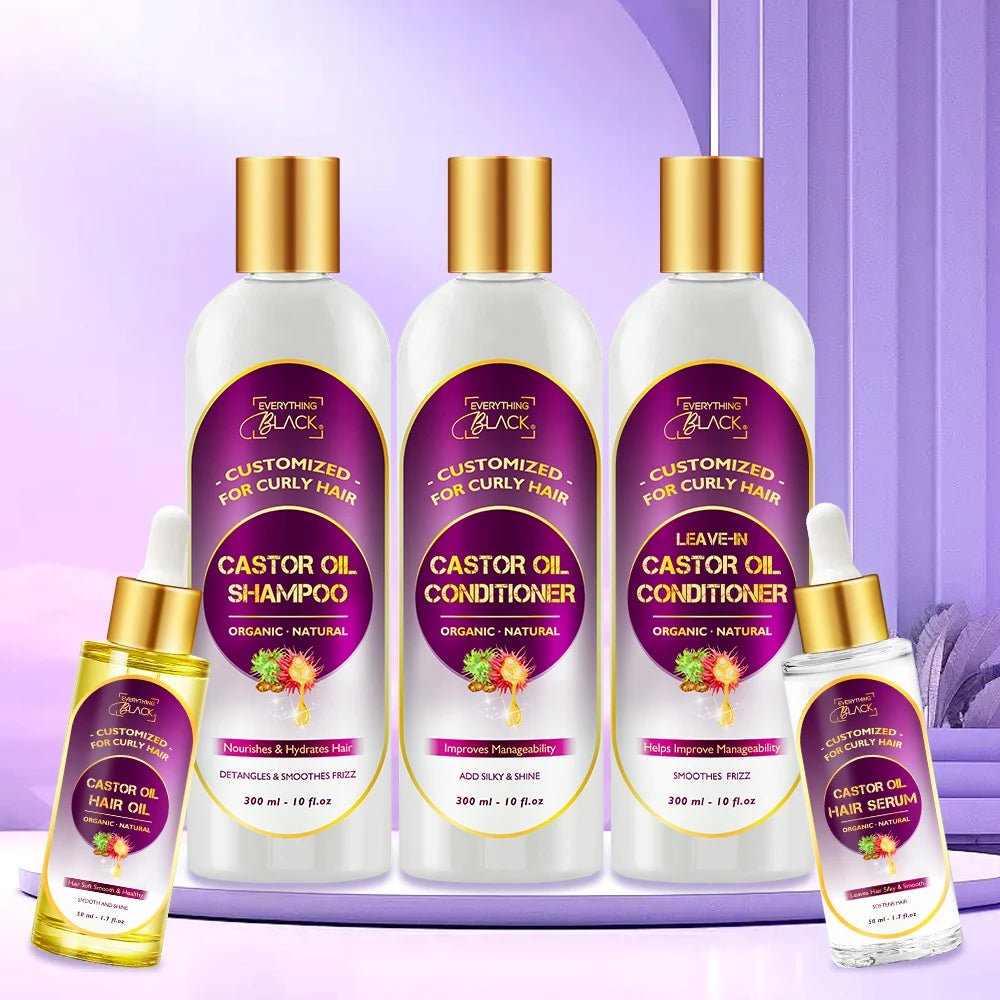 Arganrro African Kink Coily and Curly 4C Hair Castor Oil Shampoo for Scalp Conditions and Frizz Control