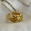 VIANRLA 925 Sterling Silver Minimalism Ring Bulky 18k Gold Plating Ring for Women Support Dropshipping Free Laser Logo