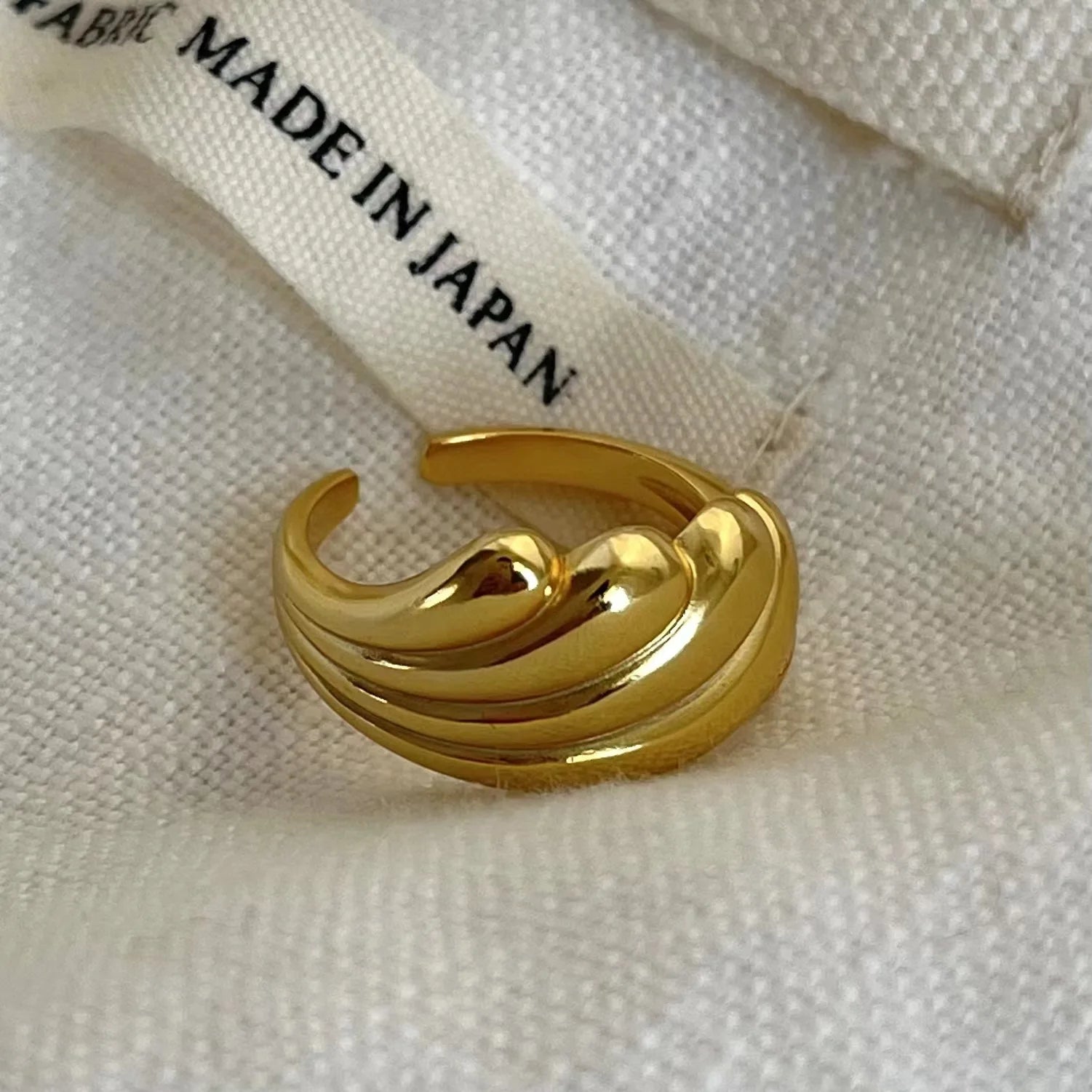 VIANRLA 925 Sterling Silver Minimalism Ring Bulky 18k Gold Plating Ring for Women Support Dropshipping Free Laser Logo