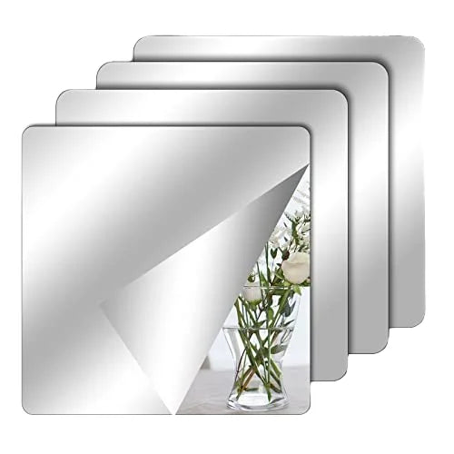 Self Adhesive Art Deco Mirror Sheets Flexible Non-Glass Removable Bathroom Wall Stickers Home Bedroom 3D Wall Decor Acrylic