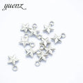 YuenZ 100pcs/bag Tibetan Silver Plated Pendants Antique Star Charms Jewelry Making DIY Handmade Craft 11*8mm L329