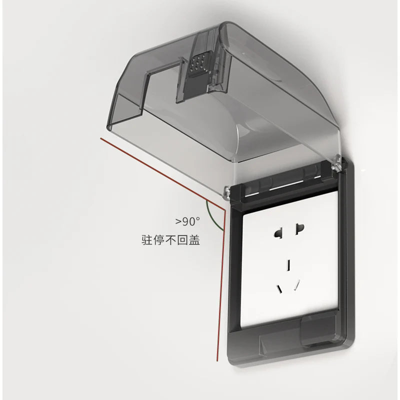 Type Waterproof Single Horizontal Vertical Mount 1-Gang Weatherproof In-Use Electrical Outlet Home Children Socket Protect Cover