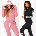 Letter Printed Long Sleeved Sweatshirt and Long Pants Sportswear Set for Women