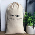 Custom Logo Printed Muslin Cotton Gift Drawstring Bag Cotton Gift Packaging Pouch