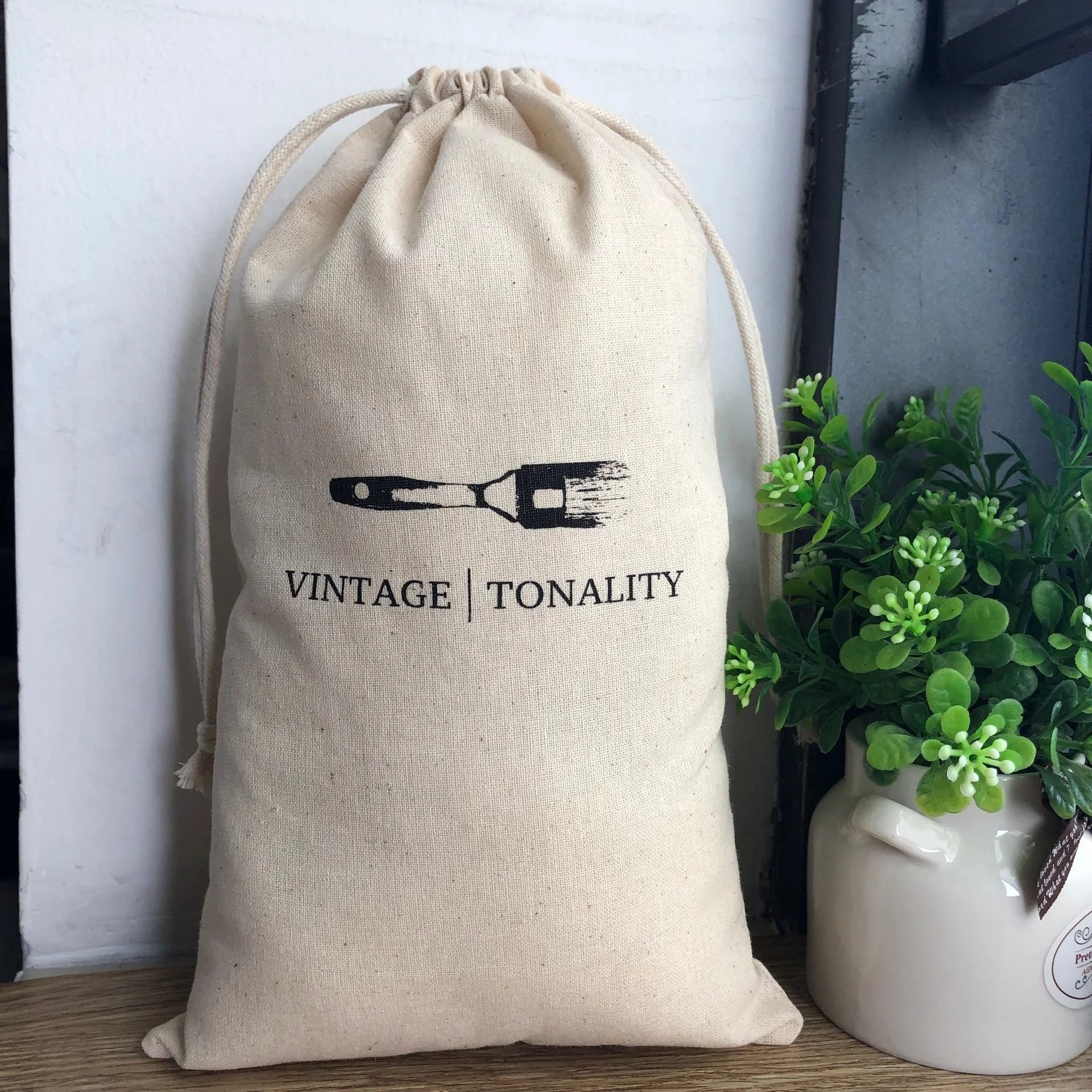Custom Logo Printed Muslin Cotton Gift Drawstring Bag Cotton Gift Packaging Pouch