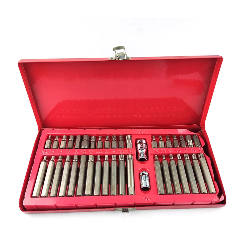 GTYPRO  Socket Bits Set-24 PCS Ratchet Wrench Hand Tool Set Kits Auoto Repair Mechanic  CR-V Steel 1/4" 3/8" 1/2"