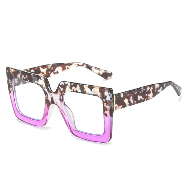9018 Custom Oversize Square Eyewear 2023 Fashion Glasses Female Womens Optical Anti Blue Light Eyeglasses Frames
