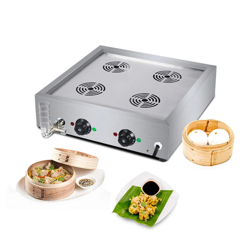 Commercial Factory-Supplied Stainless Steel Electric Food Steamer Economical Anti-Dry Burning for Breakfast Dim Sum Household