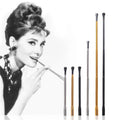 Audrey Style Metal Telescopic Long Tube Retractable Cigarette Holder Rod for Lady
