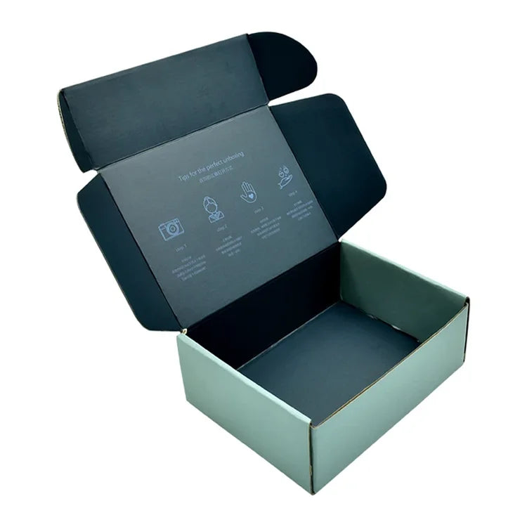 Factory Mail Flat Pack Corrugated Mailer Packaging Embossing Matt Lamination Folders Recycled Materials for Socks Garments