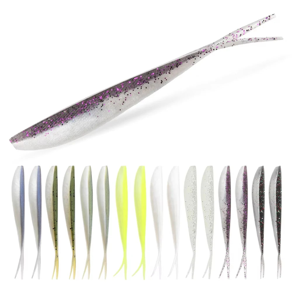 Spinpoler Soft Swimbait Fishing Lures Jerk Shad Minnow Drop Shot Lure Bass Bait Shad Bait 2" 3" 4" for Bass Trout Pike Walleye