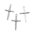 Charms Cross 26x15MM Antique Bronze Silver Color Pendants DIY Making Findings Handmade Tibetan Jewelry